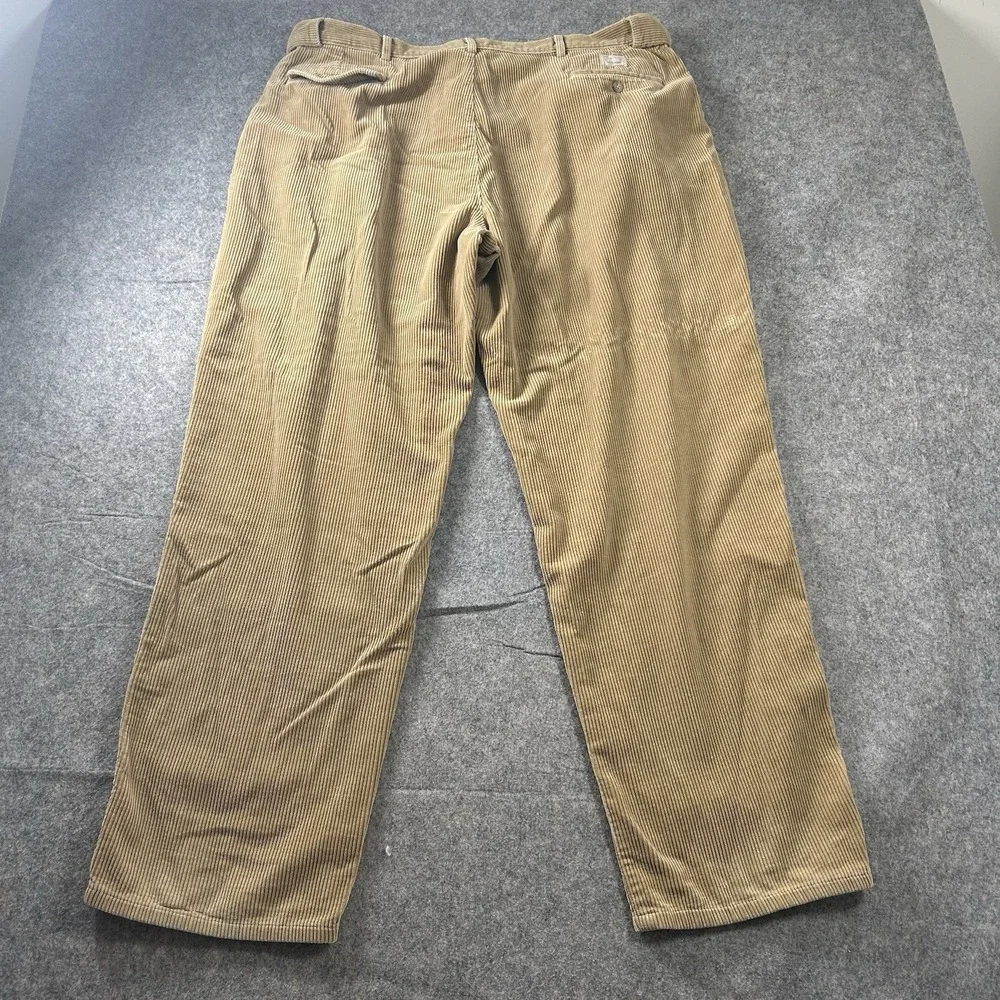 Vintage Polo Ralph Lauren Pants Mens 40x32 Corduroy Straight Leg Brown USA FLAW
